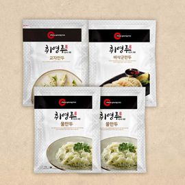 [chewyoungroo] Boiled Dumplings x2 Dumplings x1 Crispy Dumplings x1 (4 Packs in total)_Soft Skin, Rich Korean Water, Traditional Flavors, Meat and Vegetable Combination_made in Korea
